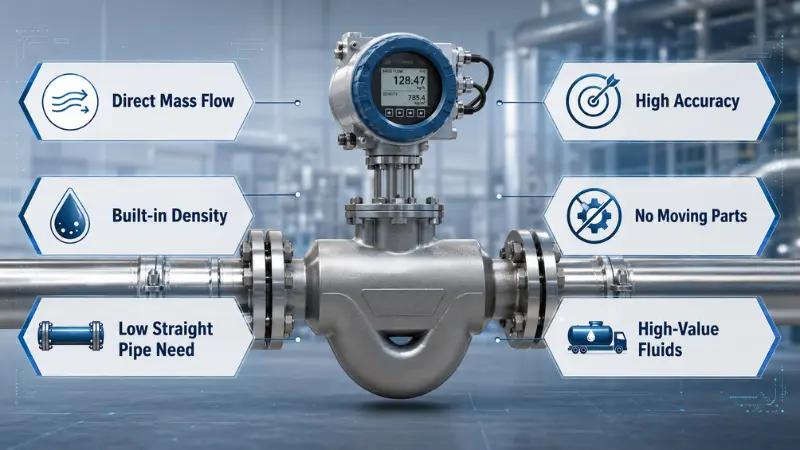 Key advantages of Coriolis flow meters for industrial mass flow measurement 5 Key advantages of Coriolis flow meters for industrial mass flow measurement 5